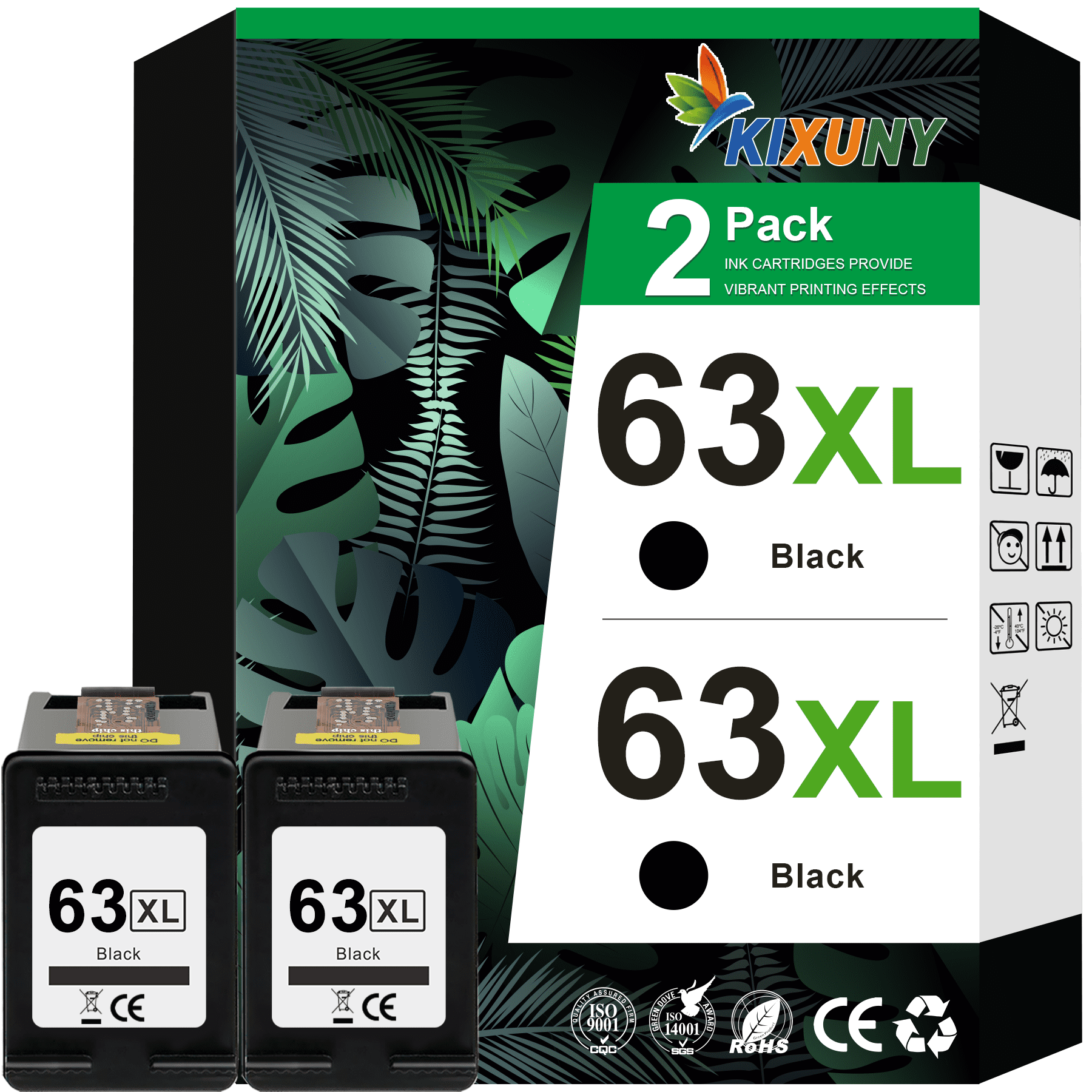HP 63XL Black High-yield Ink Cartridge, Works with HP DeskJet 1112