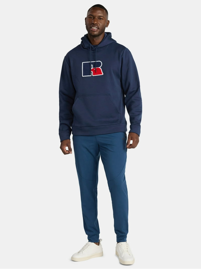 Russell Athletic Men's Pullover Hoodie with Flocked Logo Patch