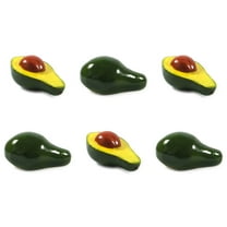 Vasefill 6-Pack Artificial Avocado-Halves Vegetable Fruit Fake Avocadoes Six-Pieces Avacado Palta