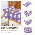 thumbnail image 2 of Yayeee Collapsible Cube Storage Bin with Lid Fabric Closet Decorative Basket with Handles, Halloween Ghosts Purple, 2 of 7