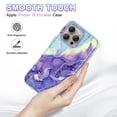 thumbnail image 4 of CASEFIV for iPhone 16 Pro Max Case,Marble Pattern 3 in 1 Heavy Duty Shockproof Rugged Hard PC+Soft Silicone Drop Protective Girls Women Cover,Light Purple, 4 of 6