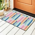 thumbnail image 2 of YFYANG 36"x24" Non-Slip Flannel Carpet Doormat, Living Room Bedroom Office Decorative Area Rugs, Indoor Watercolor Stripes Graffiti Floor Mats, 2 of 7