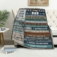 thumbnail image 2 of Blanket Gifts for Dad, Fathers Day Dad Gifts from Daughter Son, Cool Birthday for Dad, to My Best Dad Ever Throw Blanket Soft Flannel 60''''x80'''', 2 of 6