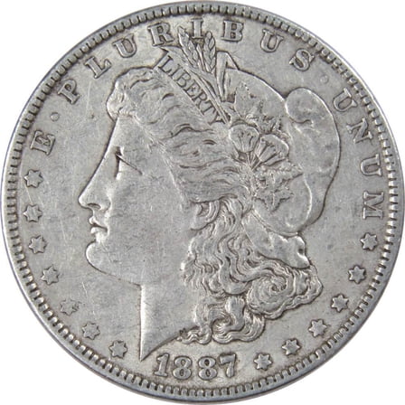 1887 Morgan Dollar VF Very Fine 90% Silver $1 US Coin Collectible