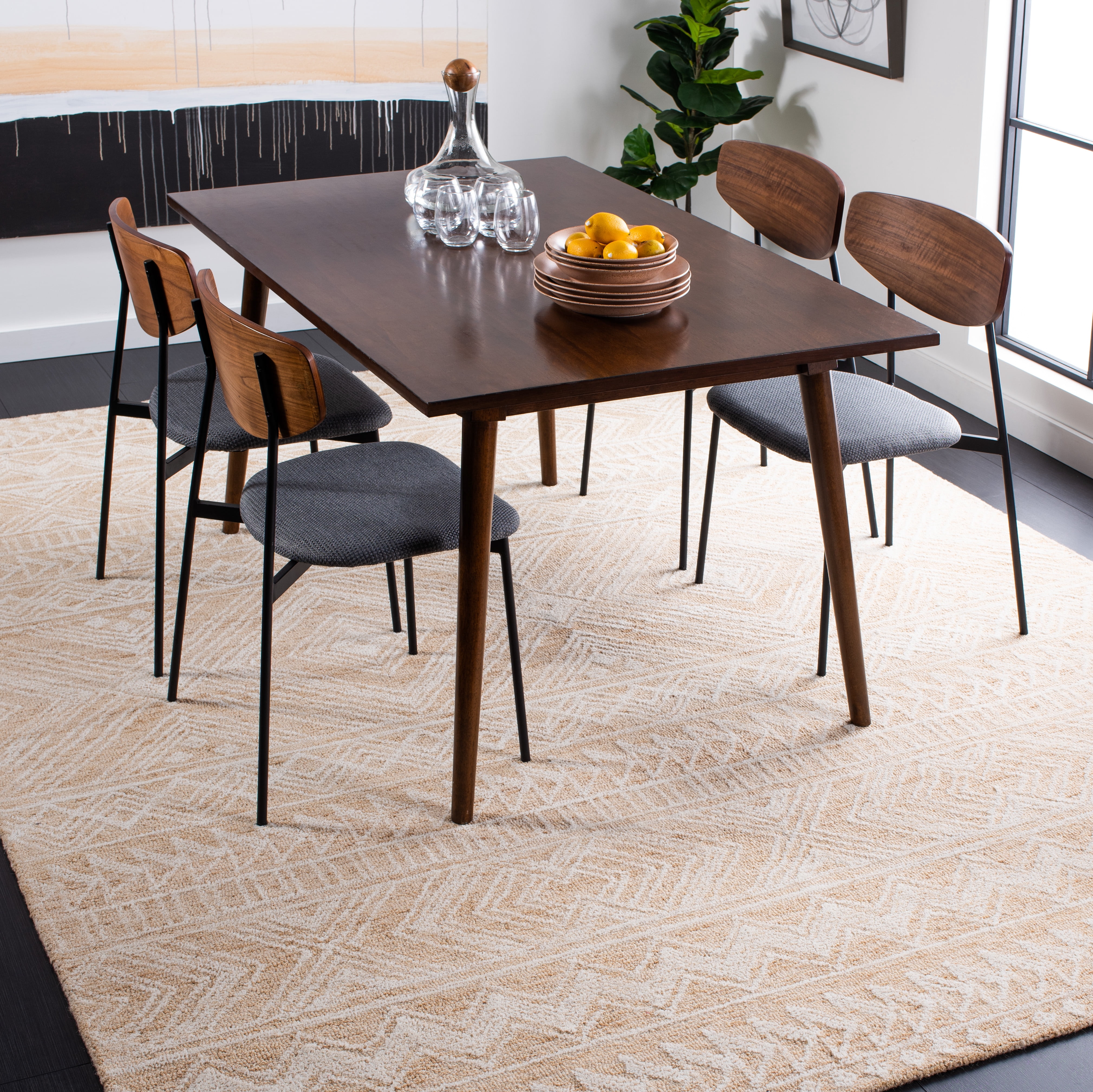 SAFAVIEH Metro Daria Medallion Area Rug, Gold/Ivory, 8' x 10'