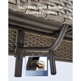 thumbnail image 5 of Unnifurnzi Outdoor Wicker Couch-All Weather Rattan 3 Seater Patio Couch with 6'' Thick Cushions High Back Outdoor Sofa for Deck Lawn Porch Balcony Poolside-Gray/Gray, 5 of 7