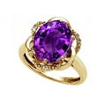 thumbnail image 2 of Tommaso Design� Oval 12x10mm Genuine Amethyst Ring, 2 of 9