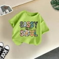 thumbnail image 4 of shqvo Sassy Soul T Shirt for Girls Western Sassy Soul Print Tees Western Design Short Sleeve Tops Shirt Summer Clothes for Kids, 4 of 4
