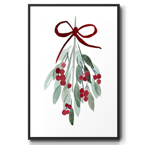 Come Across II - Framed Gallery Wrapped Holiday Canvas - 17 x 25 - Black Frame