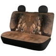 thumbnail image 2 of Xoenoiee Brown Running Horse Design Car Seat Covers Front Seat Covers & Split Rear Bench Cover, Auto Interior Accessories Universal Fit Seat Cover for Trucks Sedans SUVs, Soft & Durable, 2 of 7