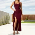 thumbnail image 2 of HNMKIU Elegant Dresses for Women Evening Maxi Bodycon Long Square Neck Sleeveless Party Gown With High Slit for Wedding Festive Occasions Maxi Dress RD2,M, 2 of 5