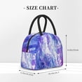thumbnail image 5 of YFYANG Portable Waterproof Insulated Lunch Bag, Abstract Purple Watercolor Reusable Cooler Bag / Picnic Bag for Adults Teens, 5 of 9