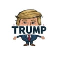 thumbnail image 2 of Women's Fashion Trump Cartoon Print T-Shirt - Casual Crew Neck, Short Sleeve, Stretchy Polyester Blend, Machine Washable - Perfect for Summer & Casual Attire, 2 of 6