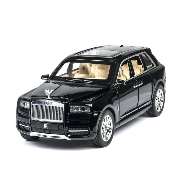 Coche a escala 1:24 Rolls Sonido y luz Trasero Coche Juguete para niños Simulación Aleación Modelo de coche Colección Adornos