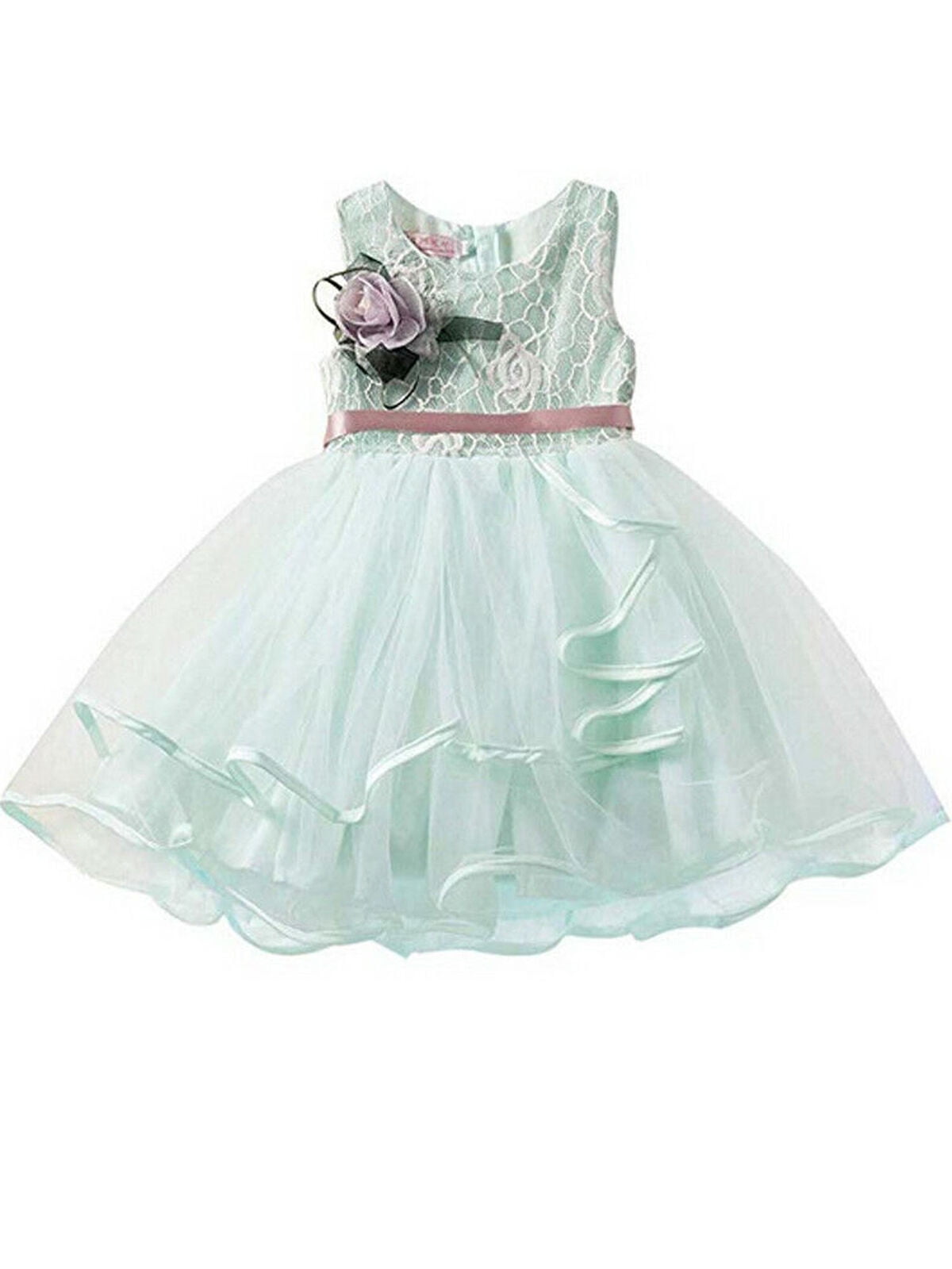 Toddler Kids Baby Girls Floral Princess Dress Party Pageant Lace Tutu Dresses 