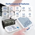 thumbnail image 4 of Monitor de presión arterial Bluetooth HuBDIC HubiCare, compatible con FSA/HSA, brazalete ajustable XL grande, medidor de presión arterial digital potable para uso doméstico, conexión con aplicación pa, 4 of 5