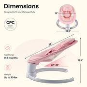 HARPPA Baby Swing for Infants, Electric Swing with 5 Swing Speeds and 10 Lullabies, Pink