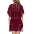thumbnail image 3 of Frostluinai Swimsuit Coverup For Women Lace Crochet Dress Mesh Knitting Smock Tops Plus Size Sarong Swimsuit Coverups For Beach Swimwear Bathing Suit, 3 of 5