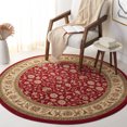 thumbnail image 2 of SAFAVIEH Lyndhurst Pearl Floral Area Rug, Red/Ivory, 6' x 6' Round, 2 of 7