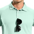 thumbnail image 6 of WTOBBY Men's Raglan Sleeve Performance Shirt with UPF 50+ Sun Block, Lightweight Long Sleeve, and Golf-Ready Design for Breathable Summer Wear ,Mint Green XL, 6 of 7