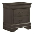 thumbnail image 3 of Fy Three Piece Full Size Bedroom Set- Modern Brass Metal Handles- Stained Gray, 3 of 6