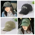 thumbnail image 2 of Unisex Polyester Retro Letter Embroidered Baseball Hat for Outdoor Sunscreen, Comfortable and Face-Lifting, 2 of 9