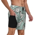thumbnail image 3 of Goofa Hand Drawn Chickens Printed Men's Swim Trunks Board Shorts Quick Dry Mens Swimming Trunks with Compression Liner,Breathable Fit Hawaii Beach Shorts-Large, 3 of 9