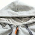 thumbnail image 6 of XIAONU Mens Hoodies Zippered Front Drawstring Hooded Sweatshirt With Pockets Fleece Warm Solid Color Hoodie Jacket, 6 of 8