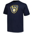 thumbnail image 2 of Men's Profile Navy Milwaukee Brewers Big & Tall Primary Logo T-Shirt, 2 of 3