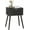 Black Fluted, variant on Fluted Nightstand, Small Bedside Table with Storage Drawer, Accent End Table Living Room for Bedroom and Small Space, Brown