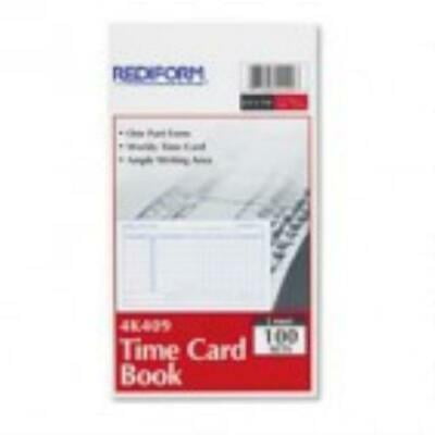 Rediform Time Card - Rediform Employee Time Card, Weekly, 4-1/4 x 7, 100/Pad