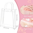 thumbnail image 4 of Clear PVC Gift Bags with Handles 6 x 5.1 x 2.76 Inch Transparent Gift Bags Plastic Reusable Gift Bag Shopping Wedding Clear Goodie Bags Clear Candy Bags Totes for School Birthday Party (20 Pieces), 4 of 10