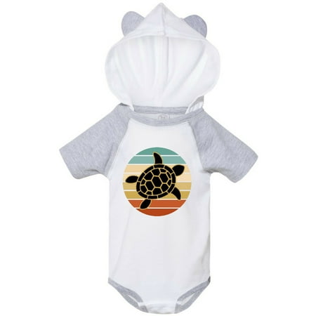 

Inktastic Sea Turtle Retro Sunset Gift Baby Boy or Baby Girl Bodysuit