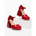 thumbnail image 5 of Women’s Mary Jane Platform Chunky Heel Pumps With Ankle Strap, 5 of 5