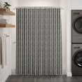 thumbnail image 2 of Black Botanical Shower Curtain - Water Repellent Fabric Shower Curtains Washable, Farmhouse Modern Striped Leaf Decorative Polyester Cloth Bathroom Curtains Modern Bath Decor 36"x72", 2 of 8