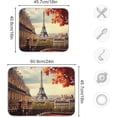 thumbnail image 3 of FREEAMG Dish Drying Mat Eiffel Tower Landscape Absorbent Dry Mats for Dishes Draining Pad for Kitchen Countertop 16" x 18", 3 of 7