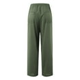 thumbnail image 5 of Lixiuxyad Women Flowy Pants Women's Casual Loose Fit High Waist Drawstring Pants With Side Pockets Green, 5 of 6