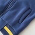 thumbnail image 5 of Dezsed Kids Baseball Jackets Clearance Boys Casual Sport Cardigan Sweatshirt Zipper Sweater Jackets School Cotton Classic Clothing Navy 5-6 Years on Clearance, 5 of 8