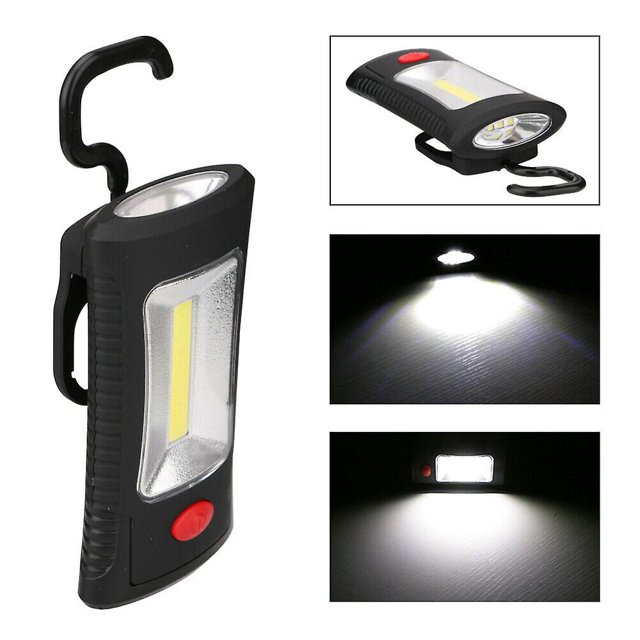 Luz de trabajo Led Cob, lámpara colgante con gancho plegable magnético, linterna de emergencia