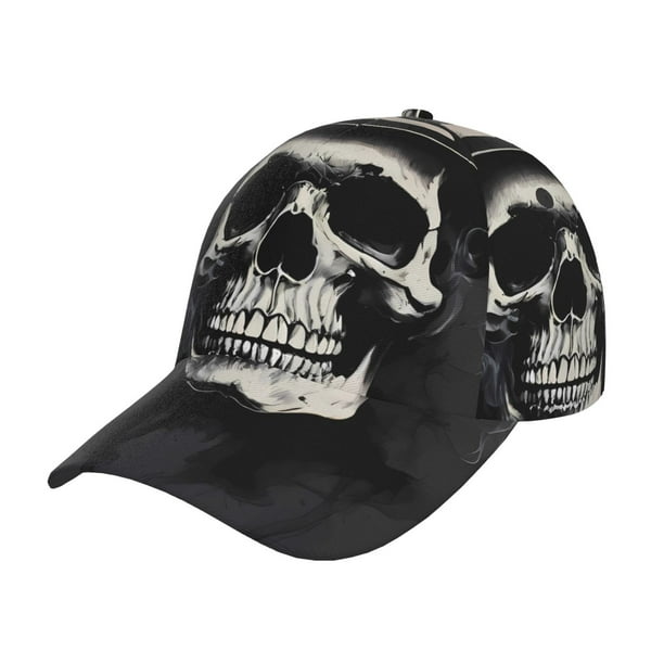 Fotbe Magician Hat Skull Gorro Clásico de Béisbol, Gorra Ajustable con Broche Snapback, Gorro de Exterior de Algodón Suave