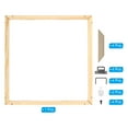 thumbnail image 3 of Unique Bargains Canvas Stretcher Bars Kit, 22x20 Inch Rectangle Solid Wood Frame for Paint, Prints, Oil Paintings, Wood Color, 3 of 5