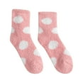 thumbnail image 3 of Prolriy Socks for Women, Women Fuzzy Socks Winter Coral Socks Polka Dot Cute Home Stocking Womens Socks Pink, 3 of 5
