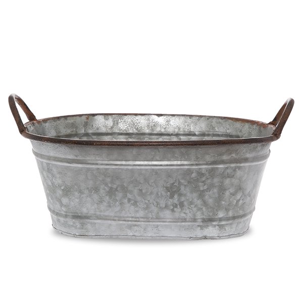 Garden Winds Jillian Oblong Galvanized Metal Container