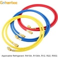 thumbnail image 5 of R410A AC Refrigerant Charging Hoses, 70" R410A HVAC Charging Hose Set with 1/4" Male and Female 800PSI Working Pressure for R410A R22 R134A R12 R502 Air Condition System Maintenance, 5 of 5