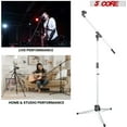 thumbnail image 4 of 5Core Tripod Mic Stand 2Pcs Adjustable Holder Floor Microphone Boom Arm, 4 of 6