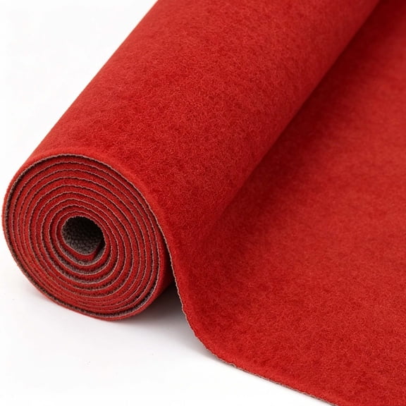 WANLISELL 3.3x10 ft Red Carpet Runner, Extra Thick with TPR Backing, Non Slip Red Runway Rug for Wedding Hollywood Party Festival