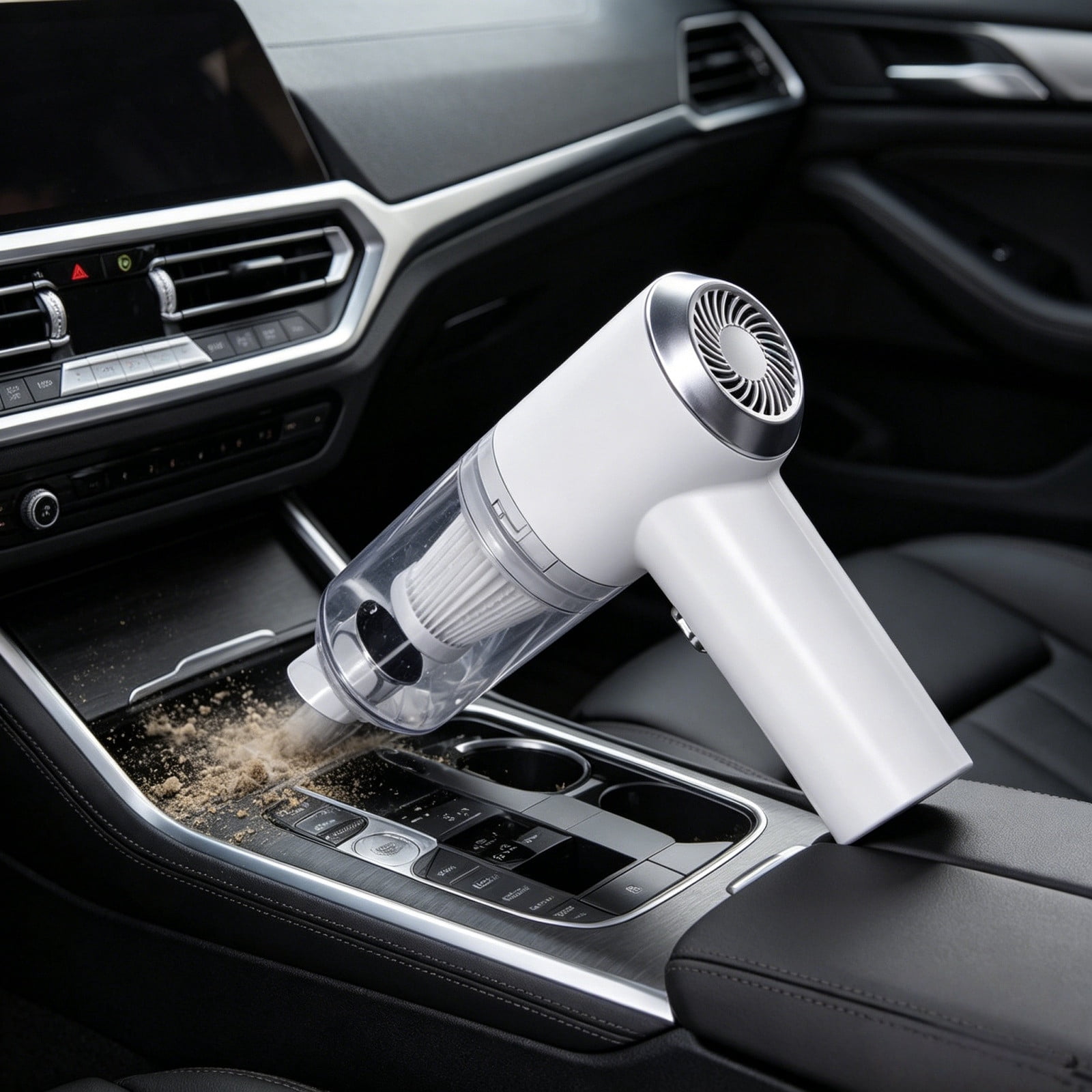 ZYXWVU Car Vacuum Rechargeable Handheld Mini Vacuum High Power Portable Cleaner Wet Dry Hand Vac with Lithium Battery for Auto Home Office Detailing