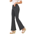 thumbnail image 1 of Pantalones Vaqueros Acampanados De Campana Elásticos Para Mujer Gris oscuro M, 1 of 6