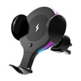 thumbnail image 2 of ¡Precios de Locura!, Cargador inalámbrico mini para coche de 15 W, color RGB, detección inteligente, carga rápida, toma de viento para coche, soporte para teléfono con luz indicadora Akmoler, 2 of 8