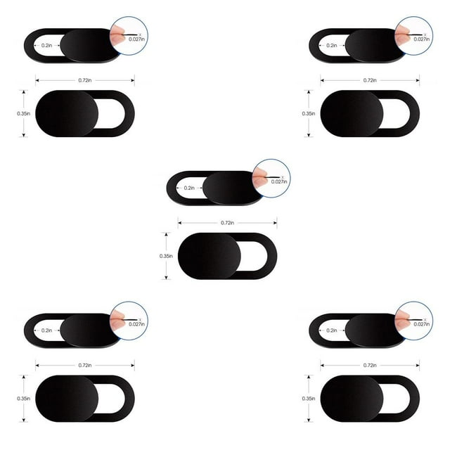 crativent Webcam Slider Camera Cover Protect Privacy Mobile Phone Tablet Laptop Camera Cover T1 Oval 6pcs oval 1pcs 5Set